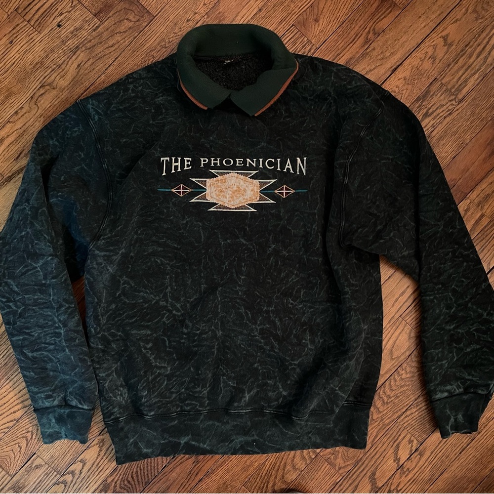 Vintage Early Man Images Brand .. The Phoenician golfing sweatshirt..size XL